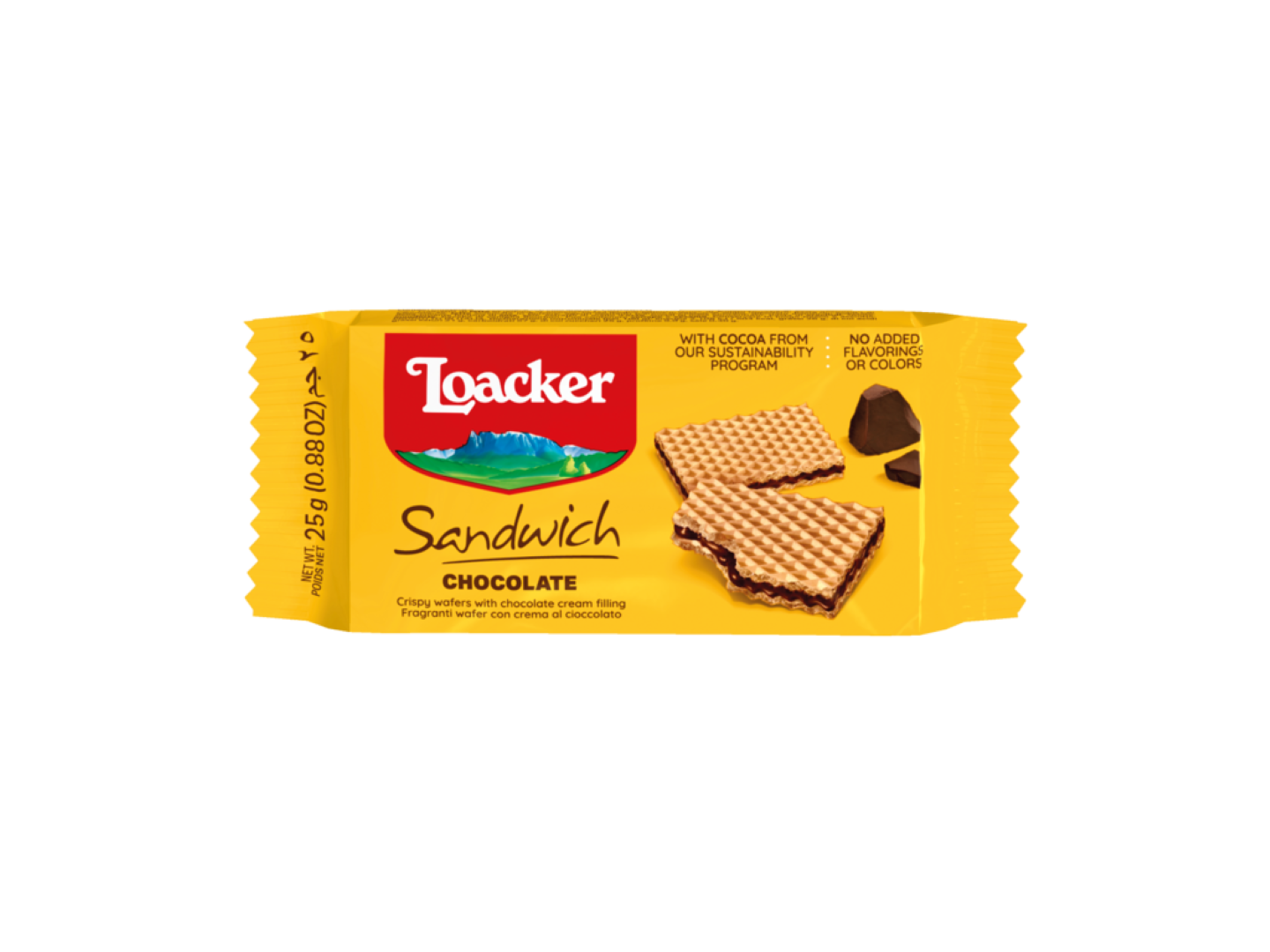 LOACKER SANDWICH WAFER CHOCOLATE 25G